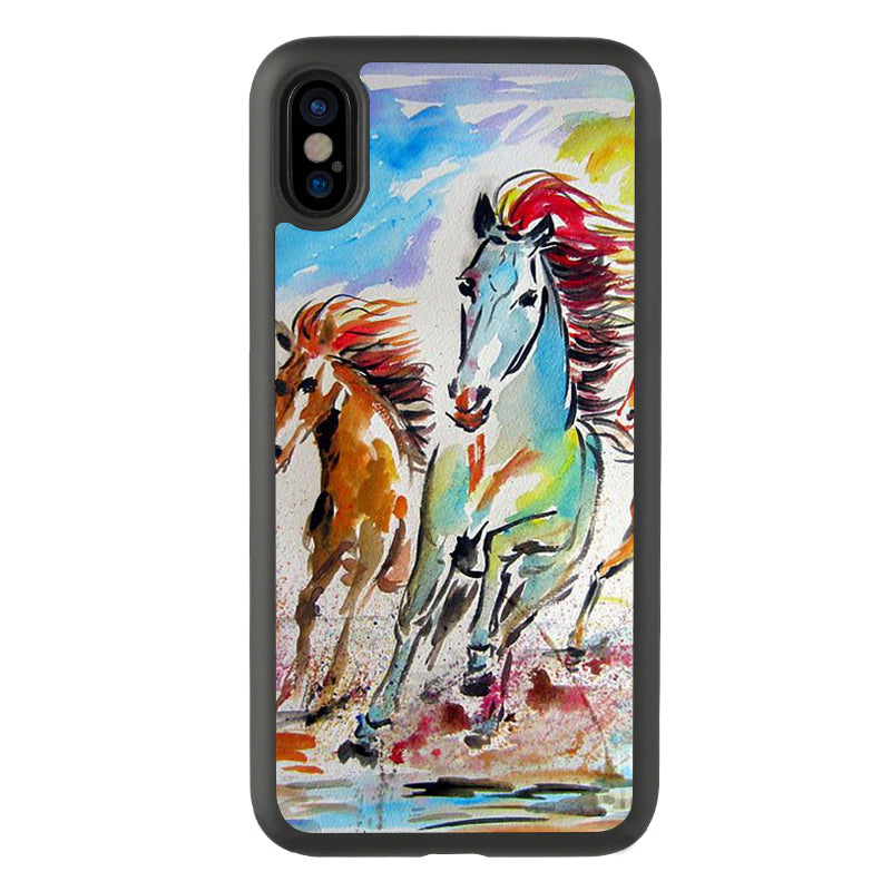 Creative Style Watercolor Horse Phone Case