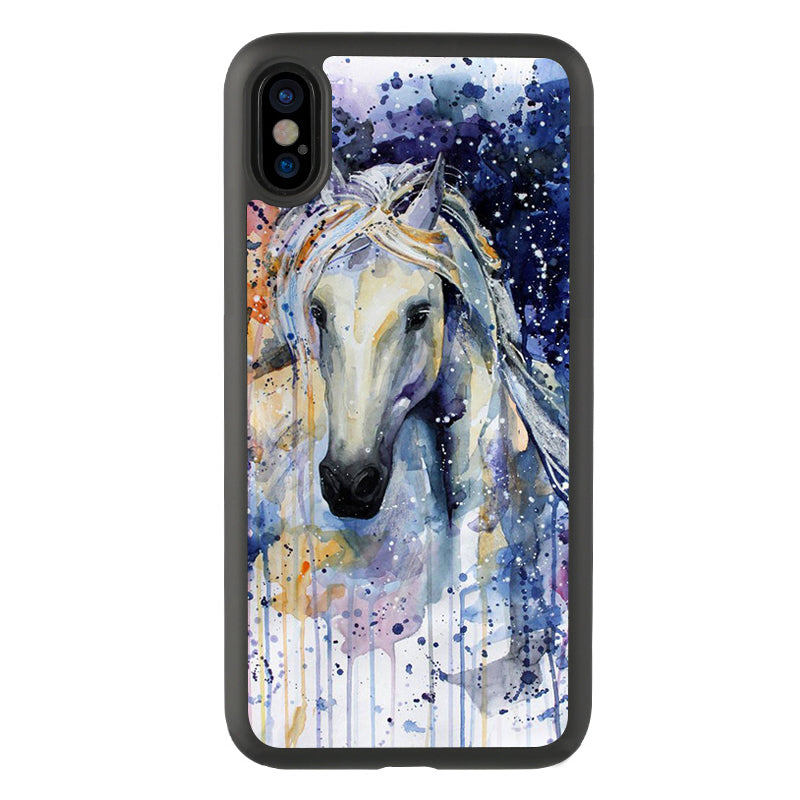 Creative Style Watercolor Horse Phone Case