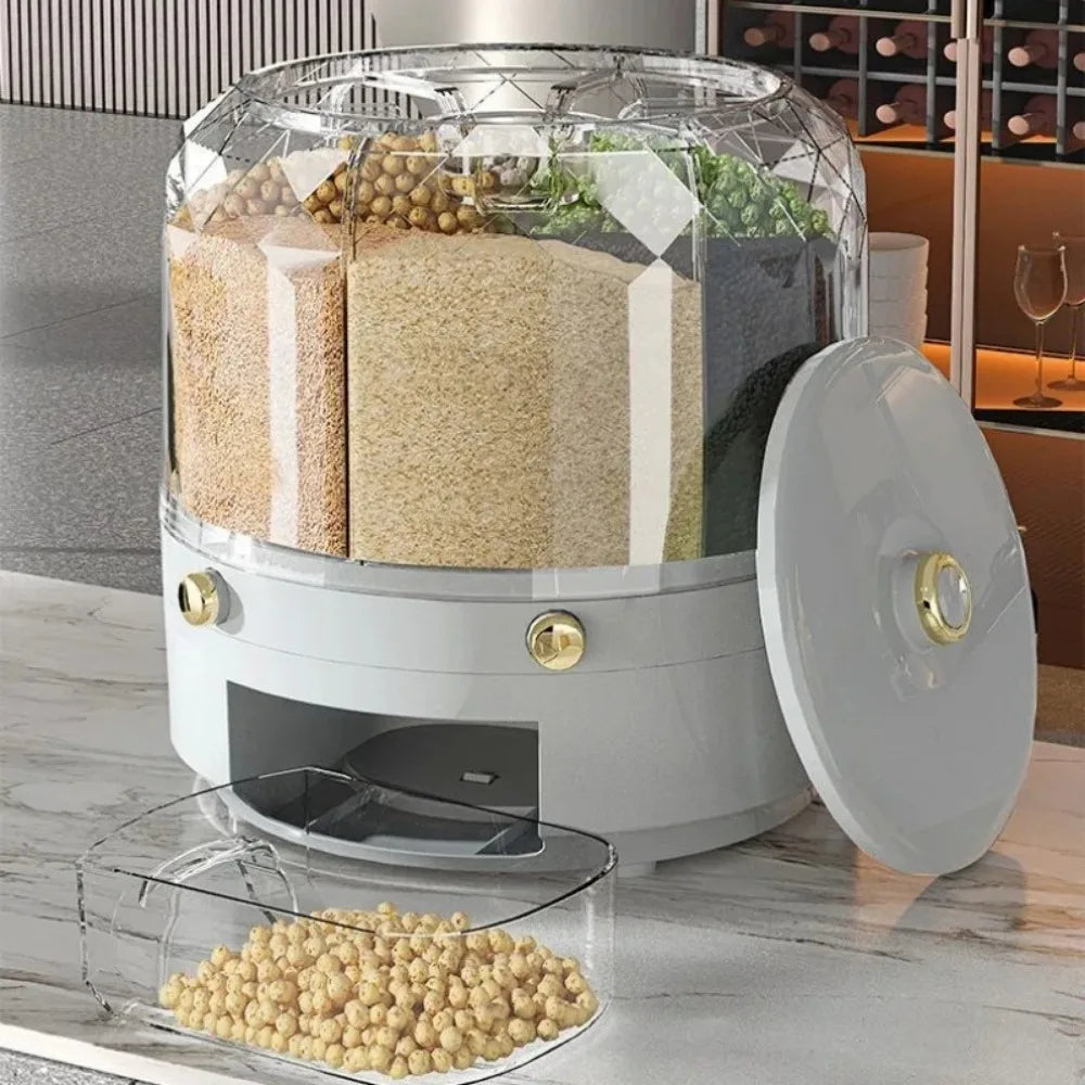 360 Degree Rotating Rice Dispenser Food Container