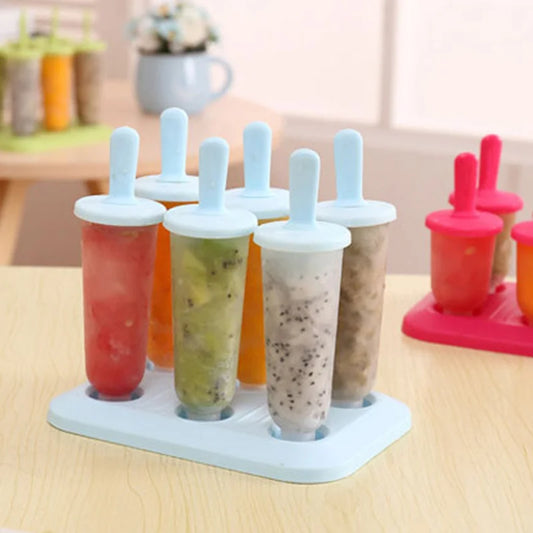 Ice Cream Mold DIY Ice Pop Molds with Stick Reusable Plastic