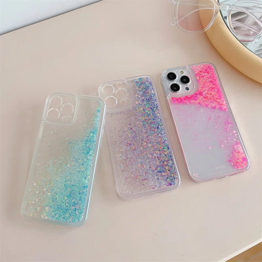 Glitter Luminous Quicksand Case for iPhones