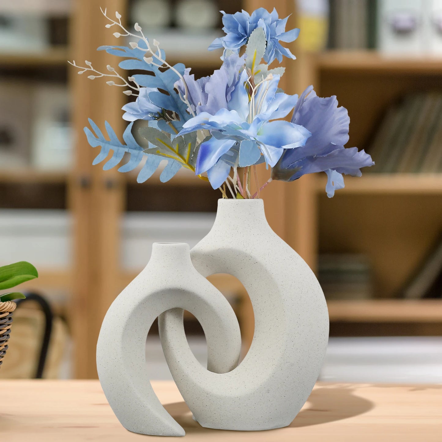 Minimalist Nordic Style White Ceramic Flower Home Decor Vase