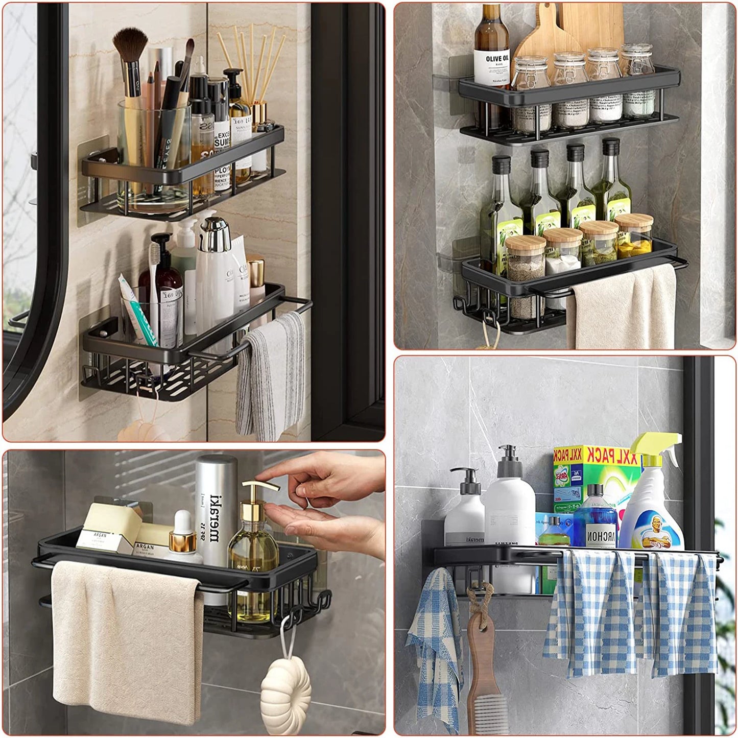 Bathroom Aluminum Storage Shower Rack