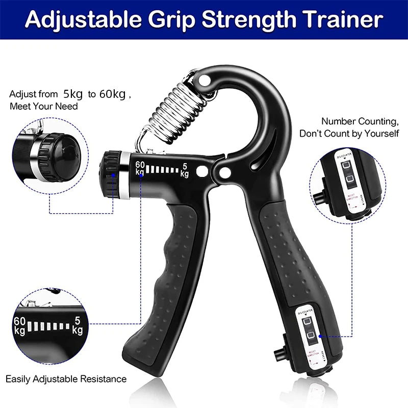 5-60kg Adjustable Hand Grip Strengthener