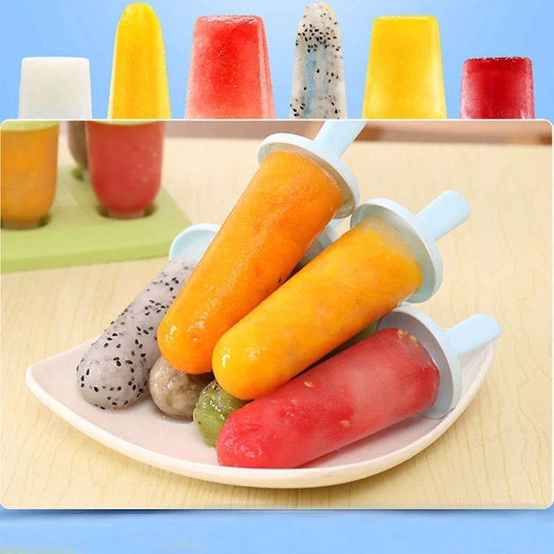 Ice Cream Mold DIY Ice Pop Molds with Stick Reusable Plastic