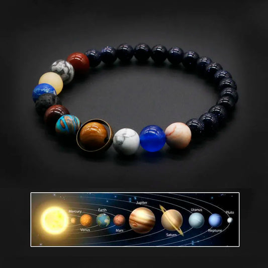 Universe Solar System Bracelet Natural Stone Bracelet