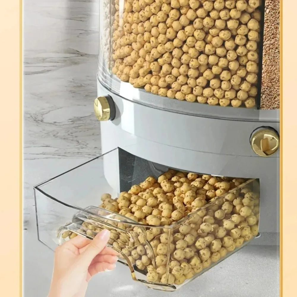 360 Degree Rotating Rice Dispenser Food Container