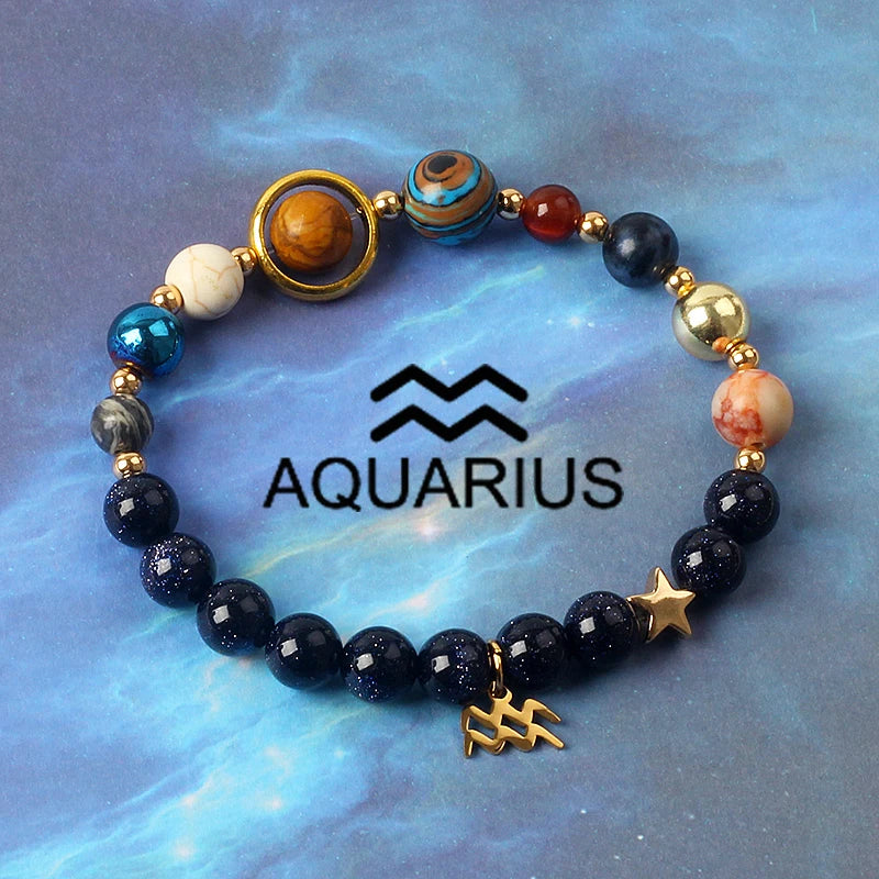 12 Constellation Universe Galaxy Bracelets