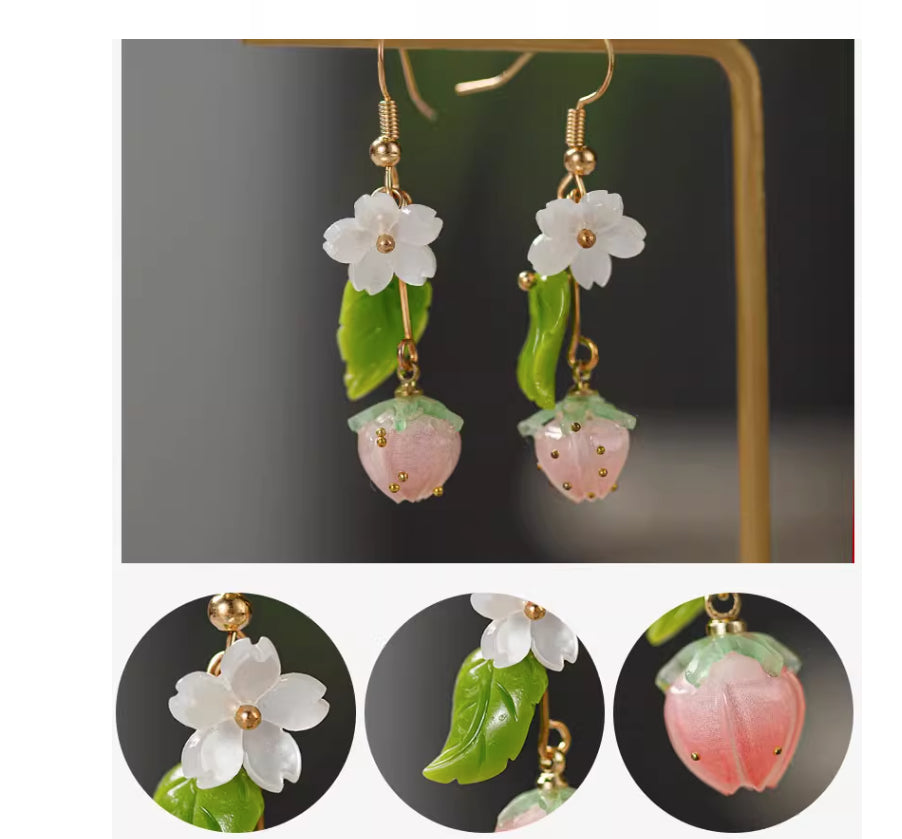 Strawberry Jasmine Earrings